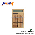 Natural Bamboo Calculator Desktop Size With Dual Power